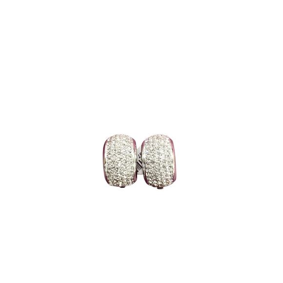 Christian Dior Rhinestone Clip-On Earrings Authentic - Picture 1 of 3